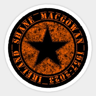 ND Shane MacGowan Ireland 1957 2023 Music D14 Sticker
